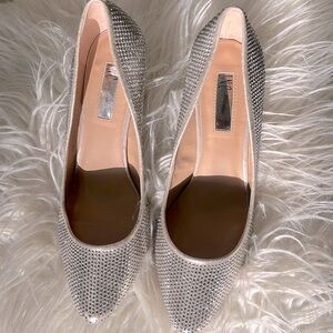 PRE-OWNED INC International Concepts Silver Rhinestone Heels - Size - Size 11